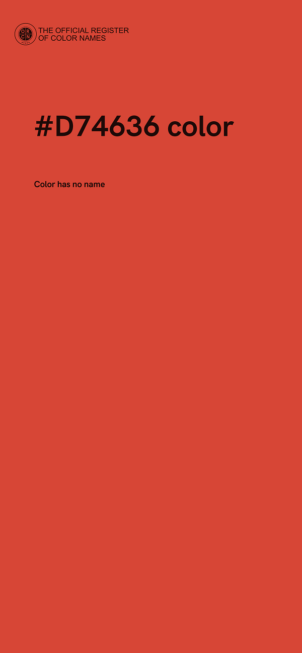 #D74636 color image
