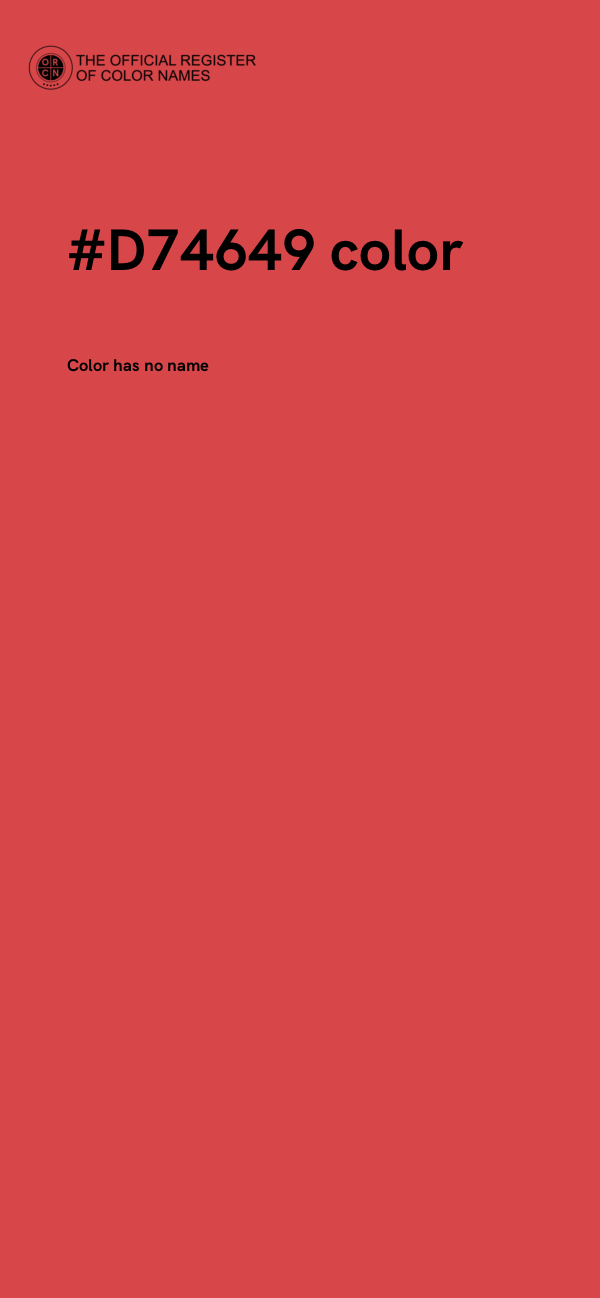 #D74649 color image