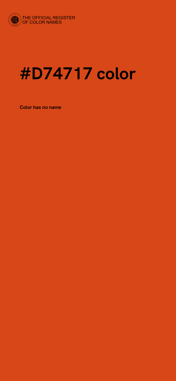 #D74717 color image
