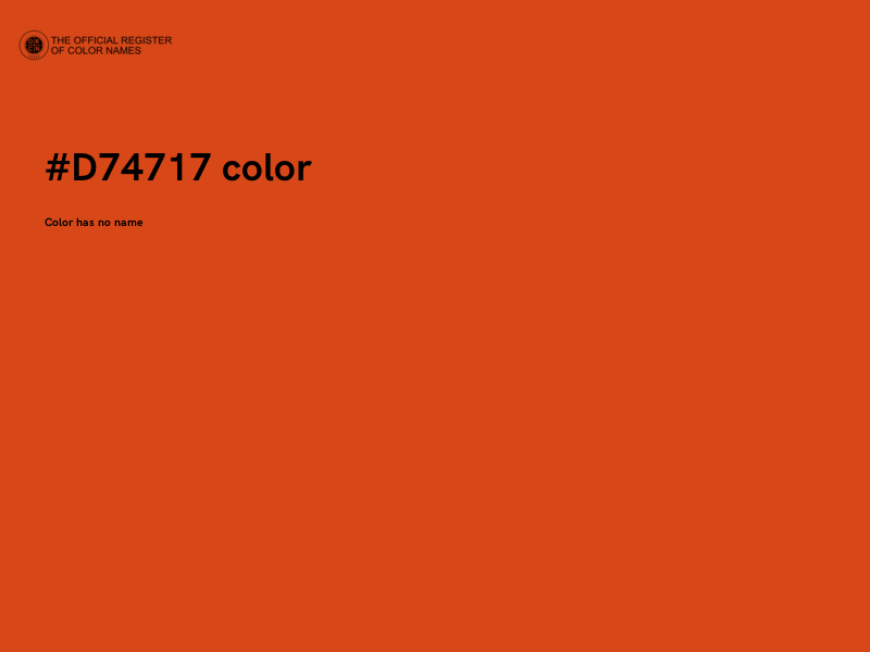 #D74717 color image