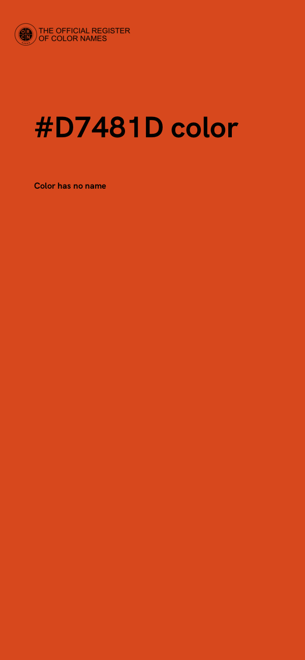 #D7481D color image