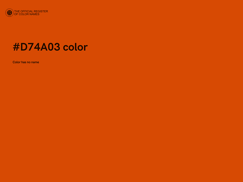 #D74A03 color image