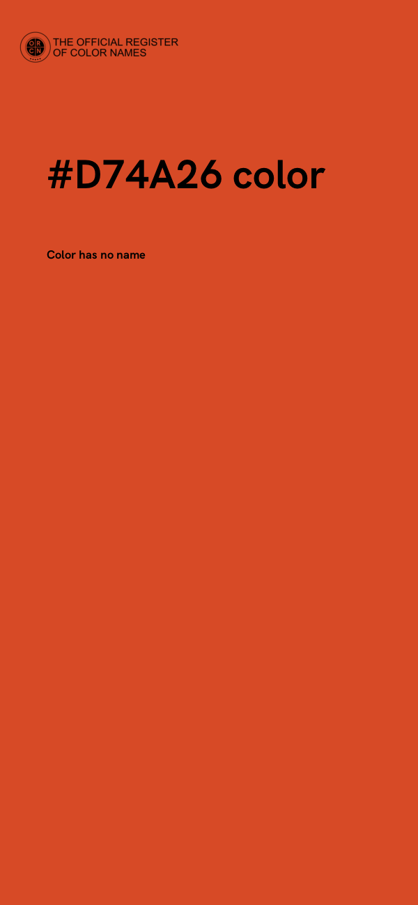 #D74A26 color image