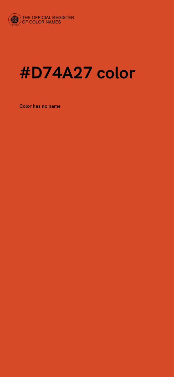 #D74A27 color image