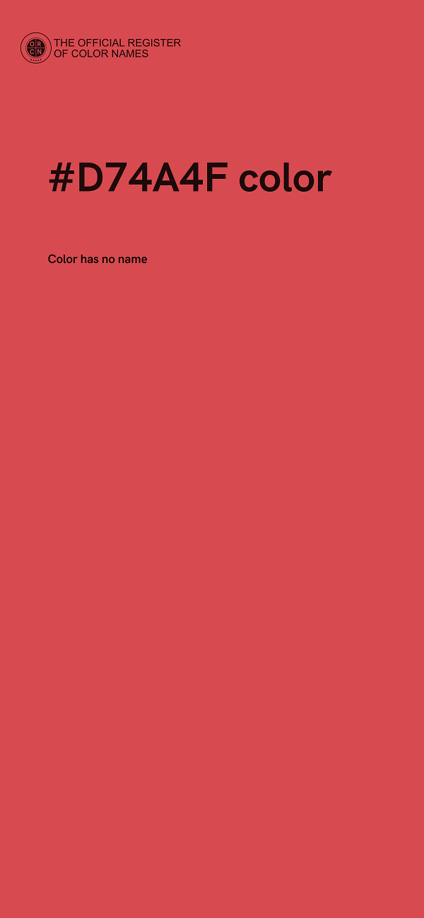 #D74A4F color image