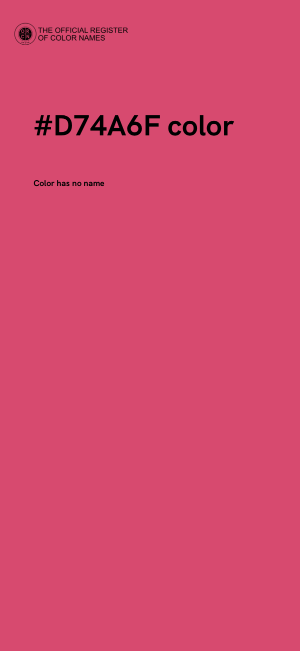 #D74A6F color image