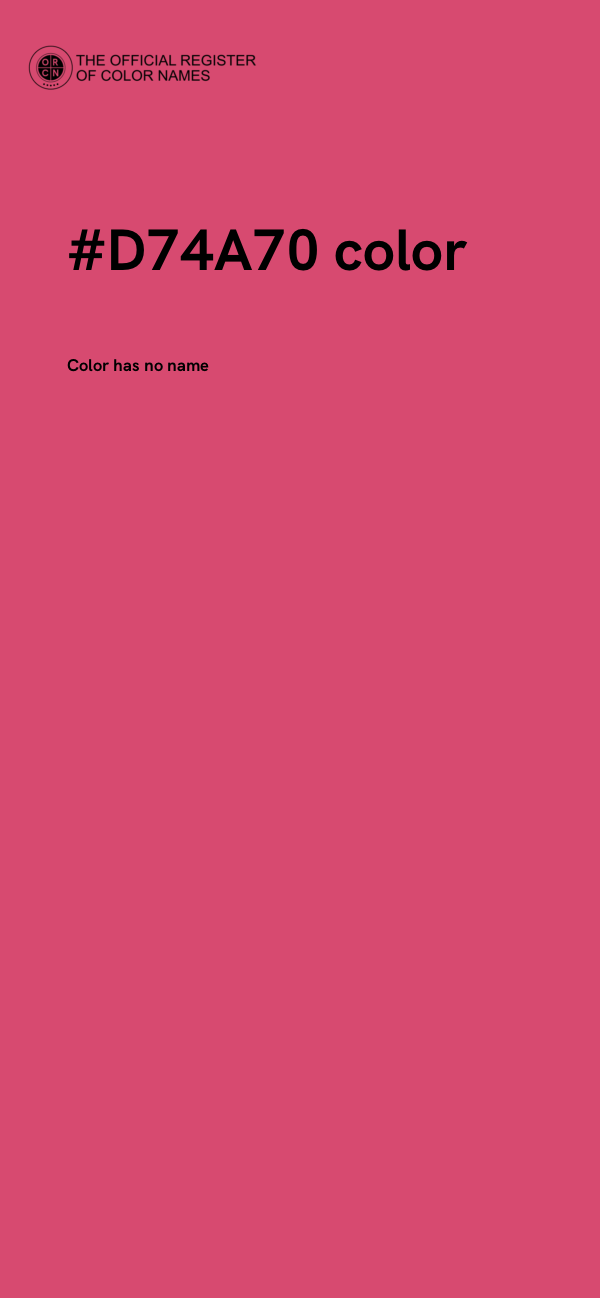 #D74A70 color image