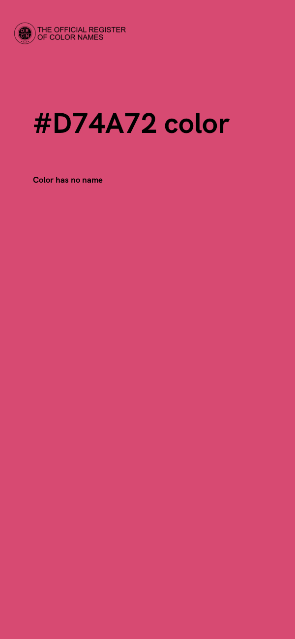 #D74A72 color image