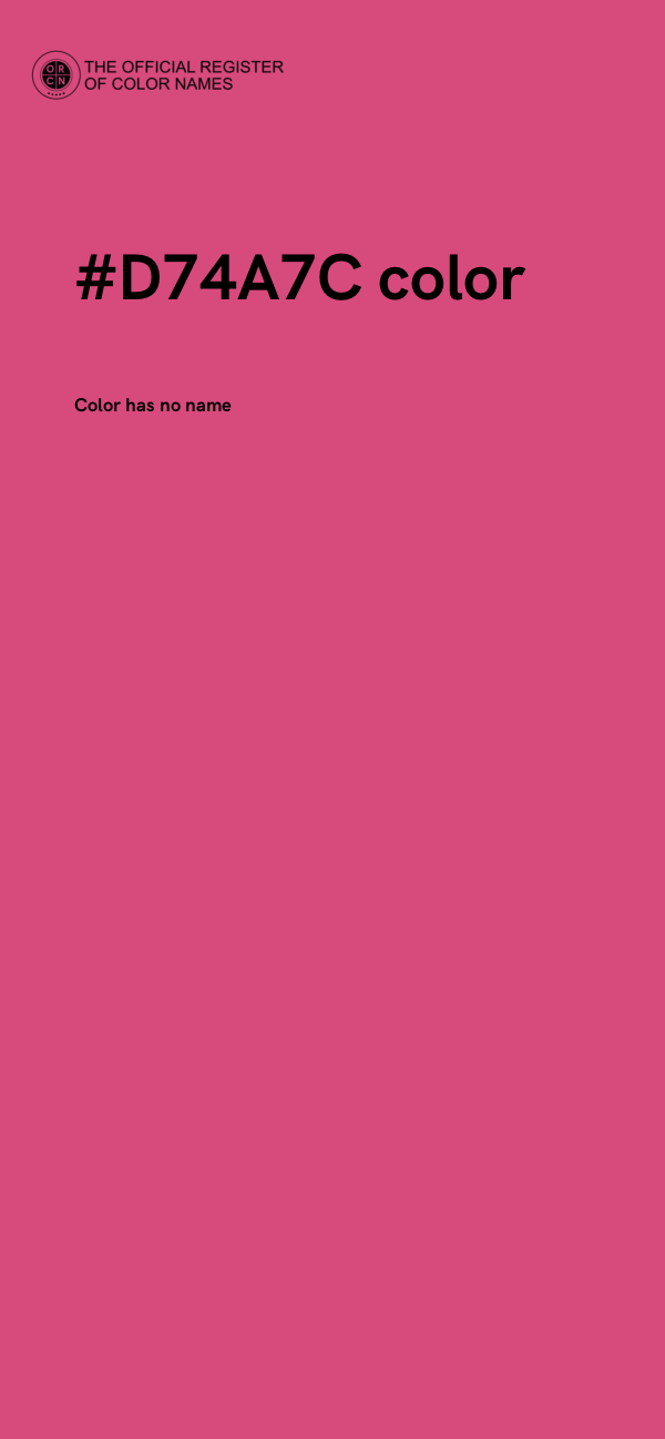 #D74A7C color image