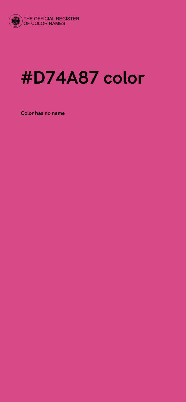 #D74A87 color image