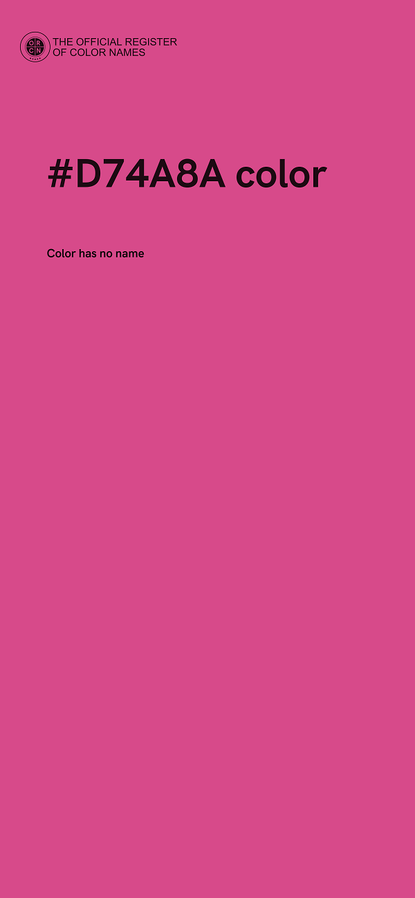 #D74A8A color image