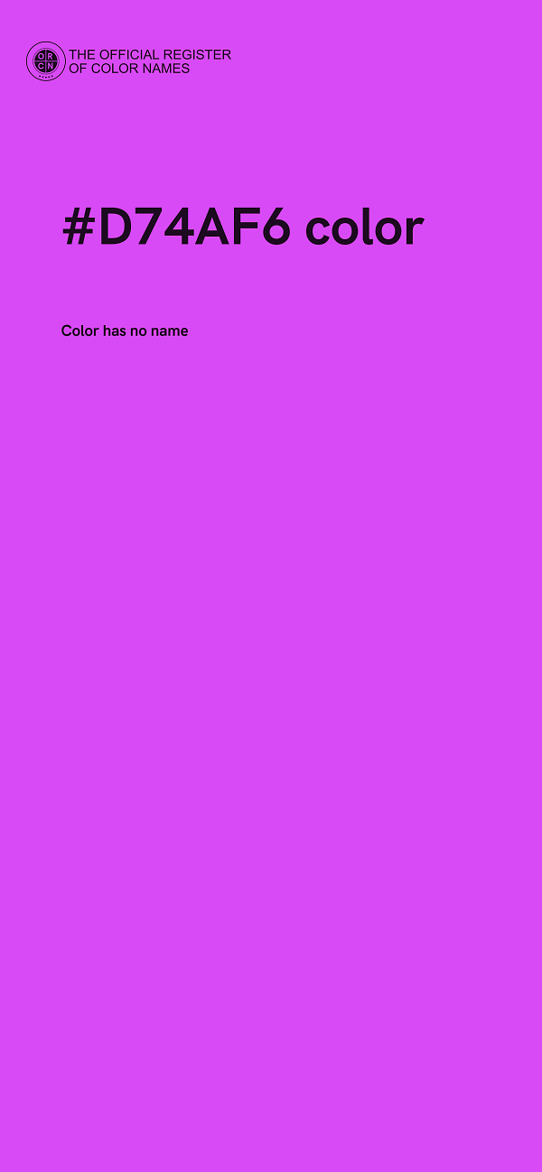 #D74AF6 color image