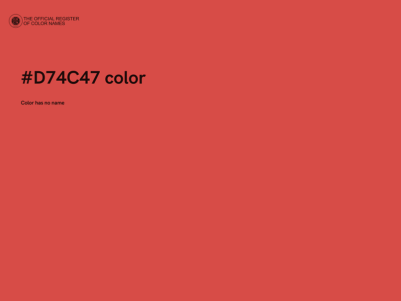 #D74C47 color image