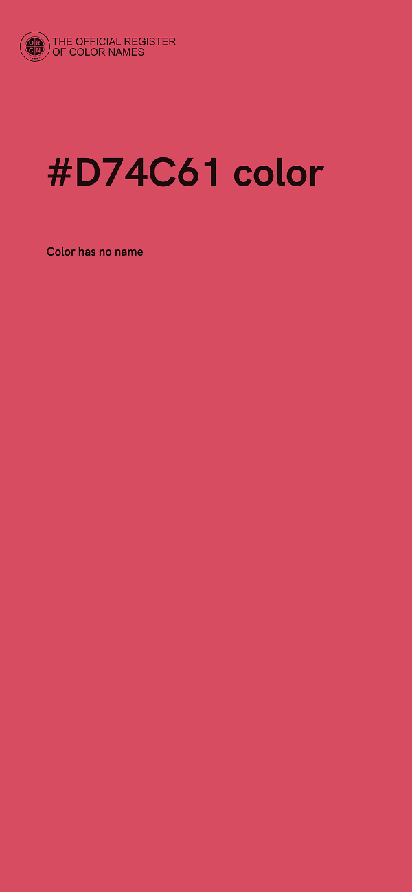 #D74C61 color image