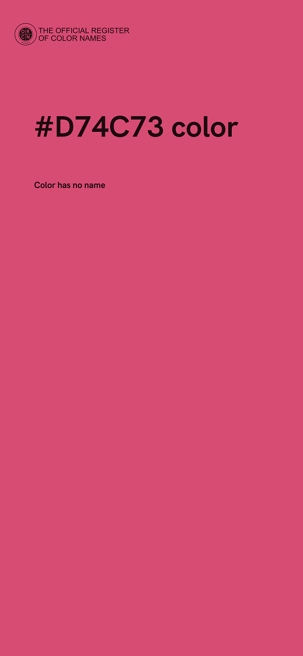 #D74C73 color image