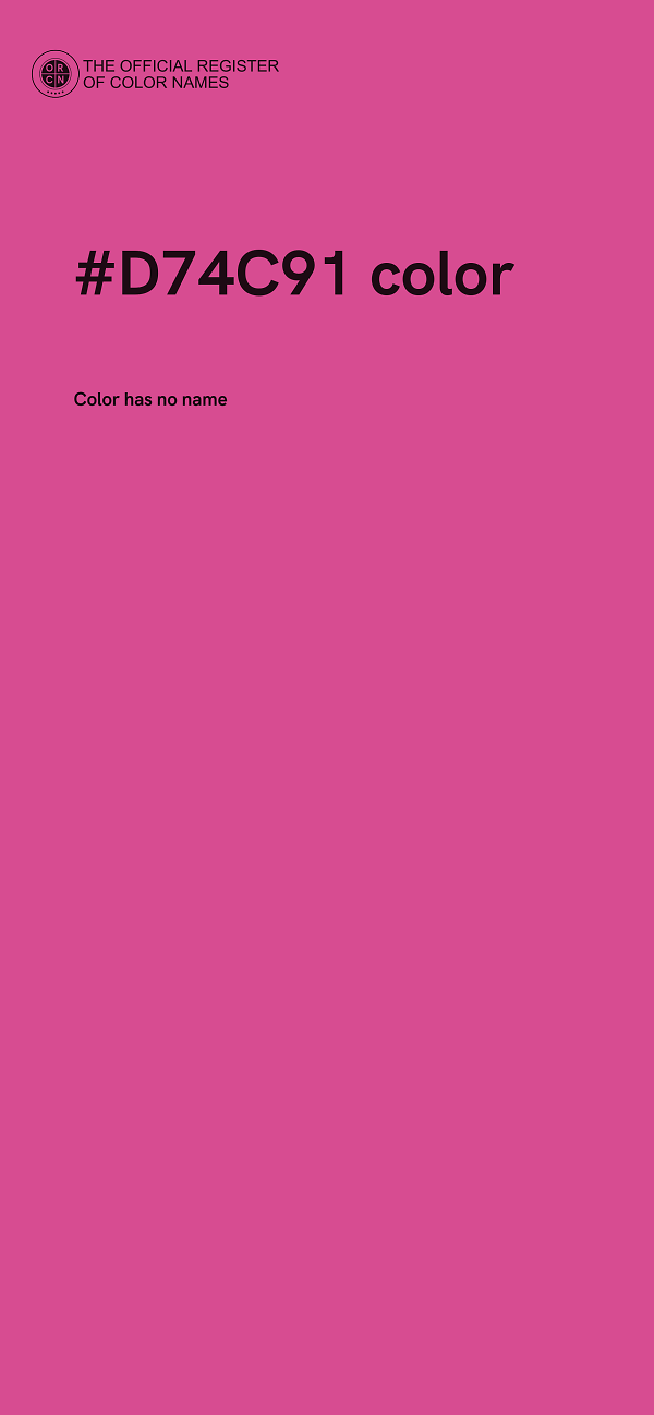 #D74C91 color image
