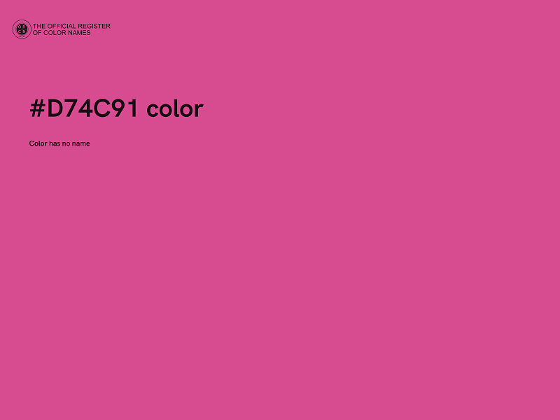#D74C91 color image
