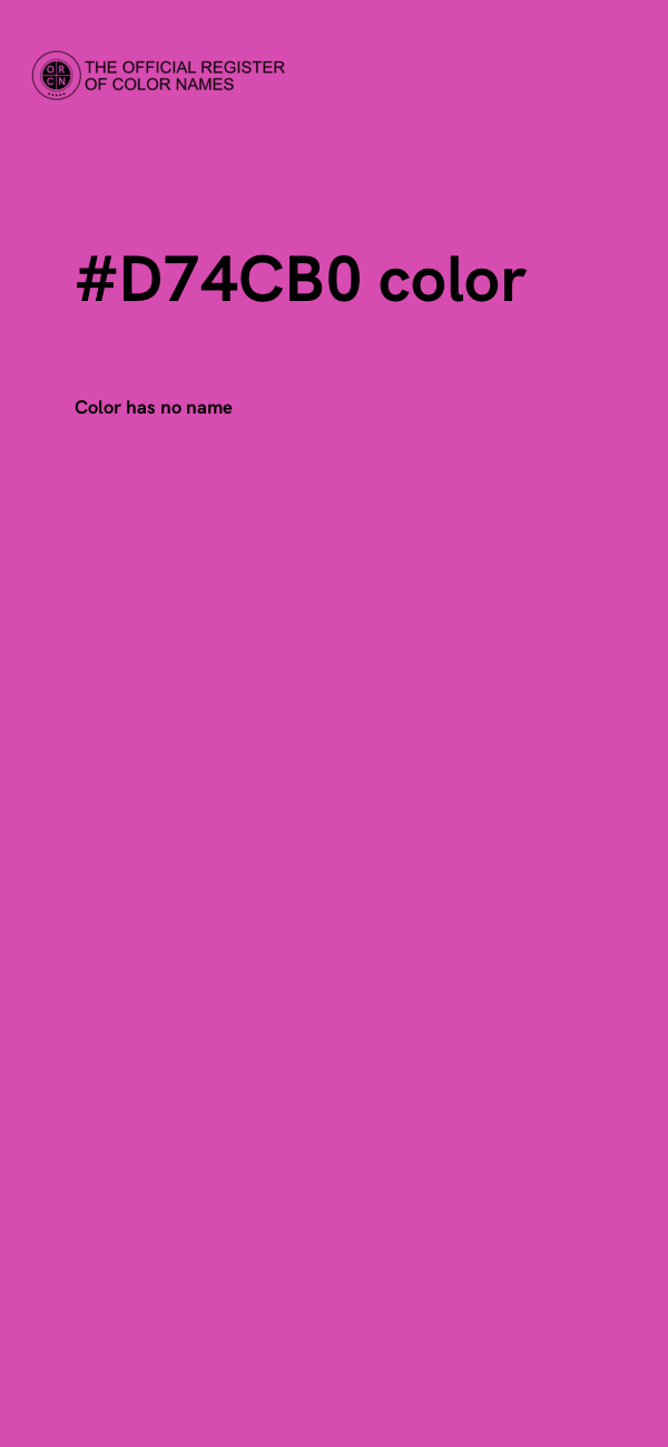 #D74CB0 color image