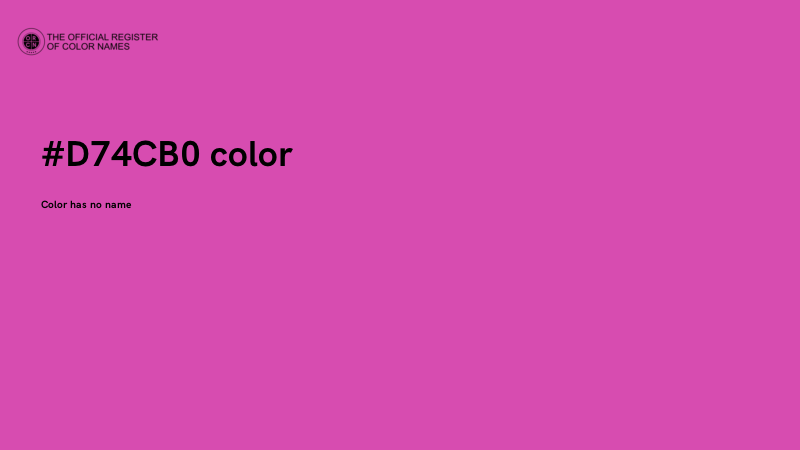 #D74CB0 color image