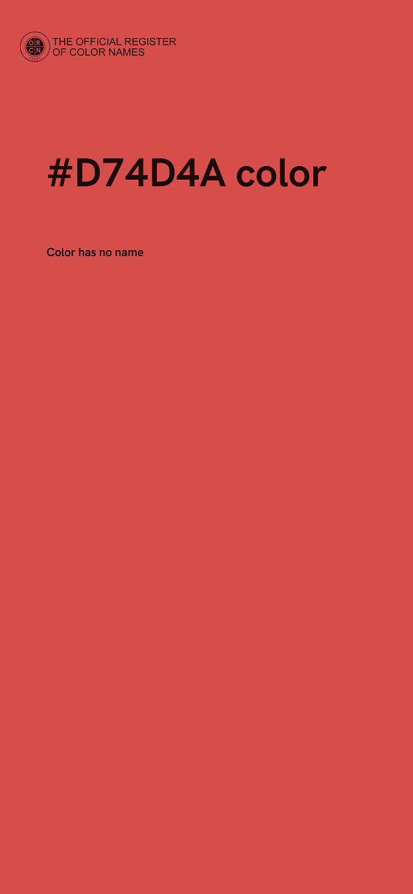 #D74D4A color image