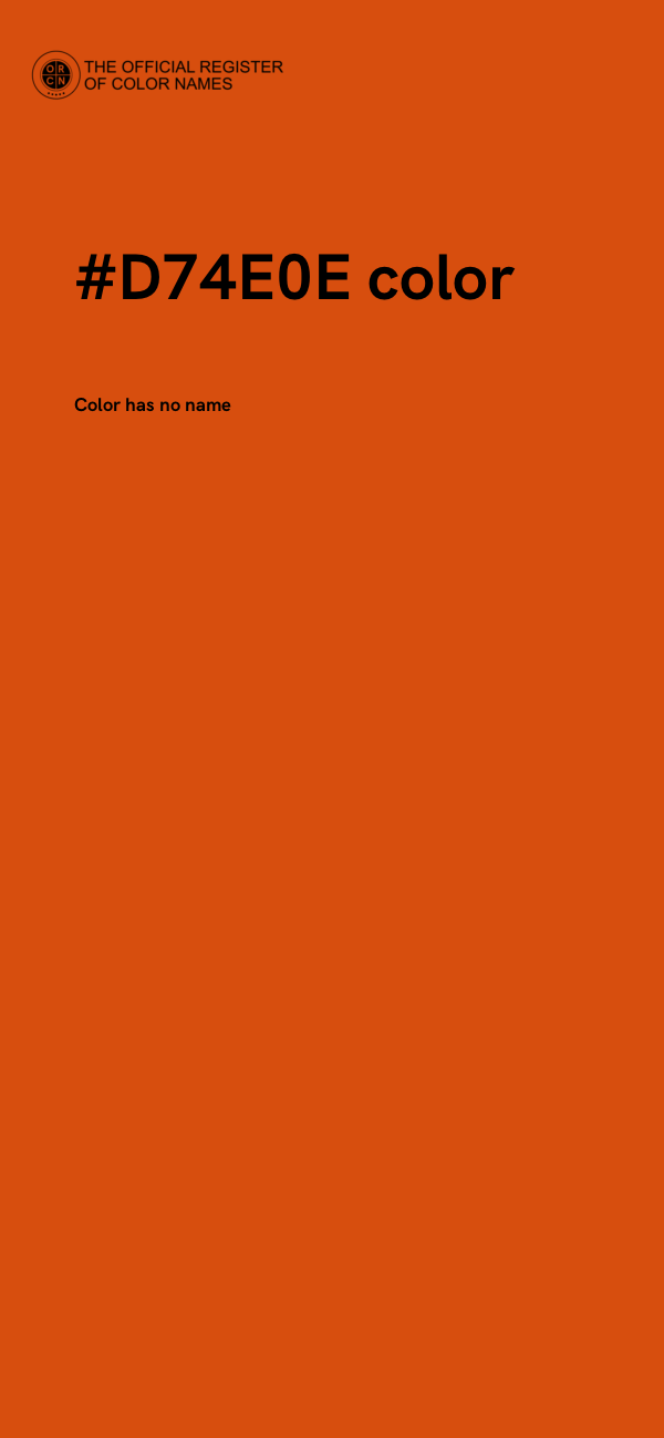 #D74E0E color image