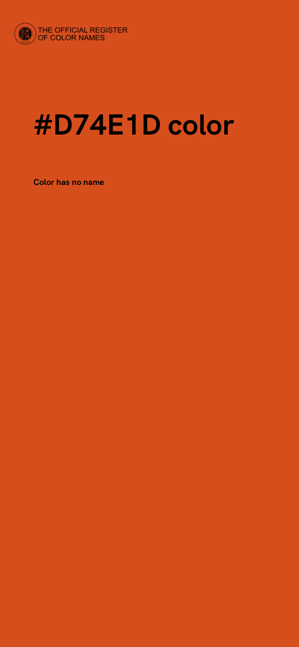 #D74E1D color image