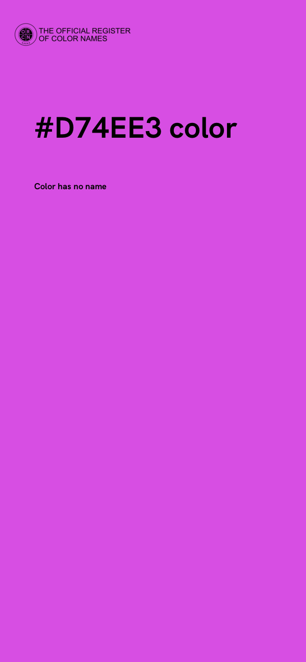 #D74EE3 color image