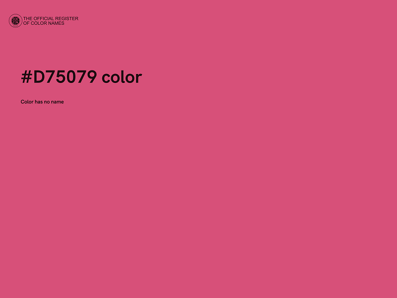#D75079 color image