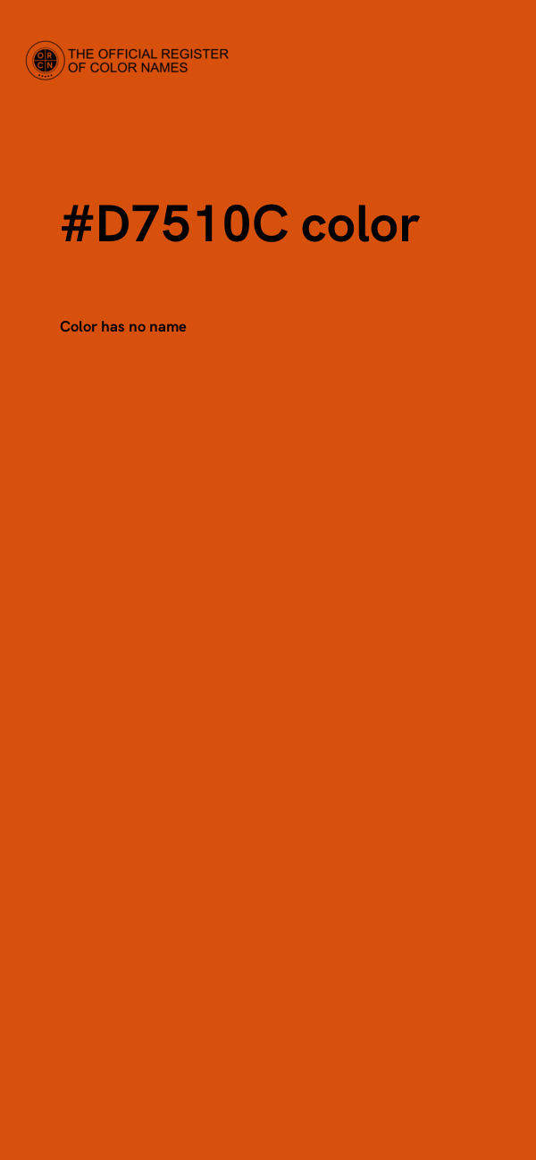 #D7510C color image