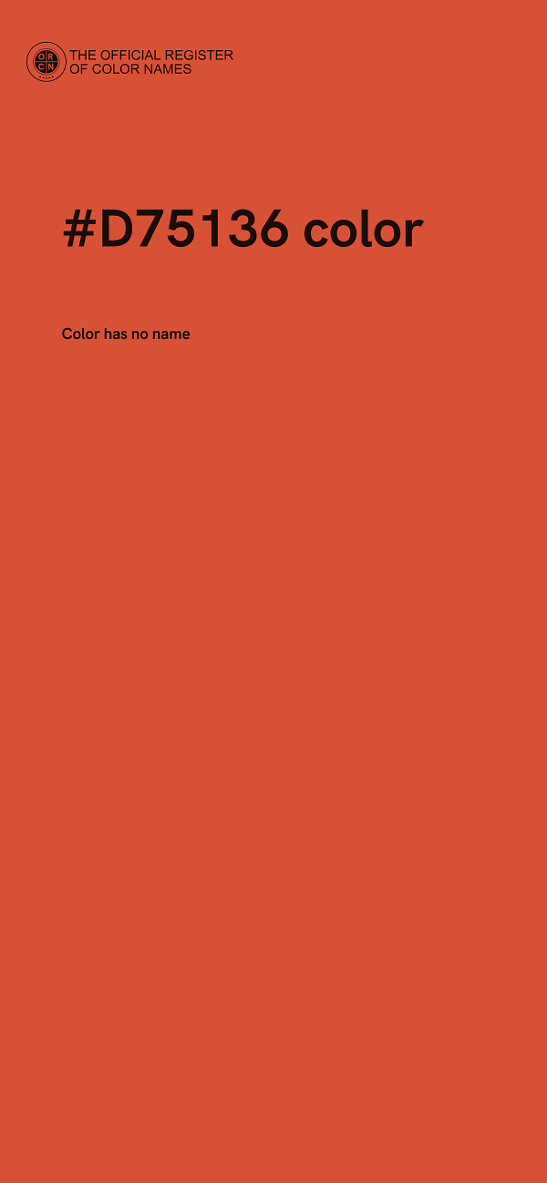 #D75136 color image