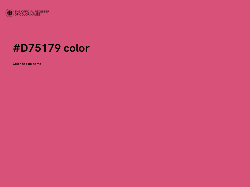#D75179 color image