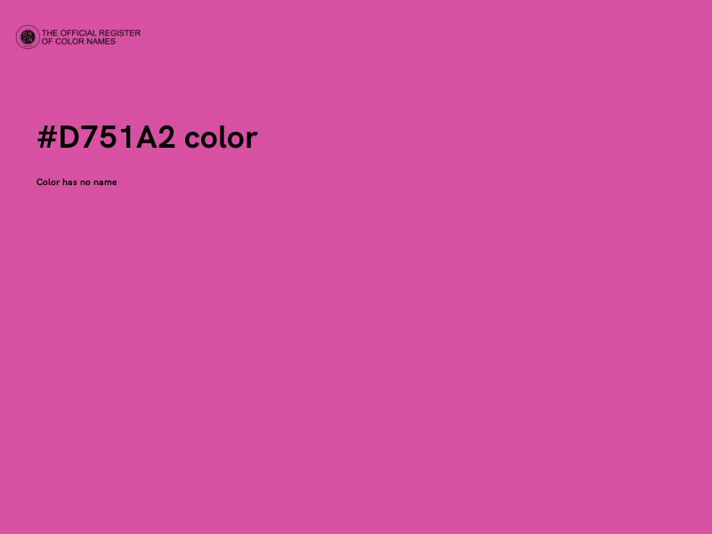 #D751A2 color image