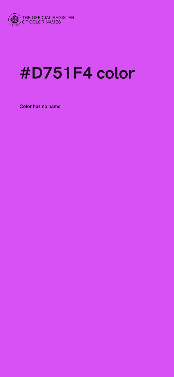 #D751F4 color image