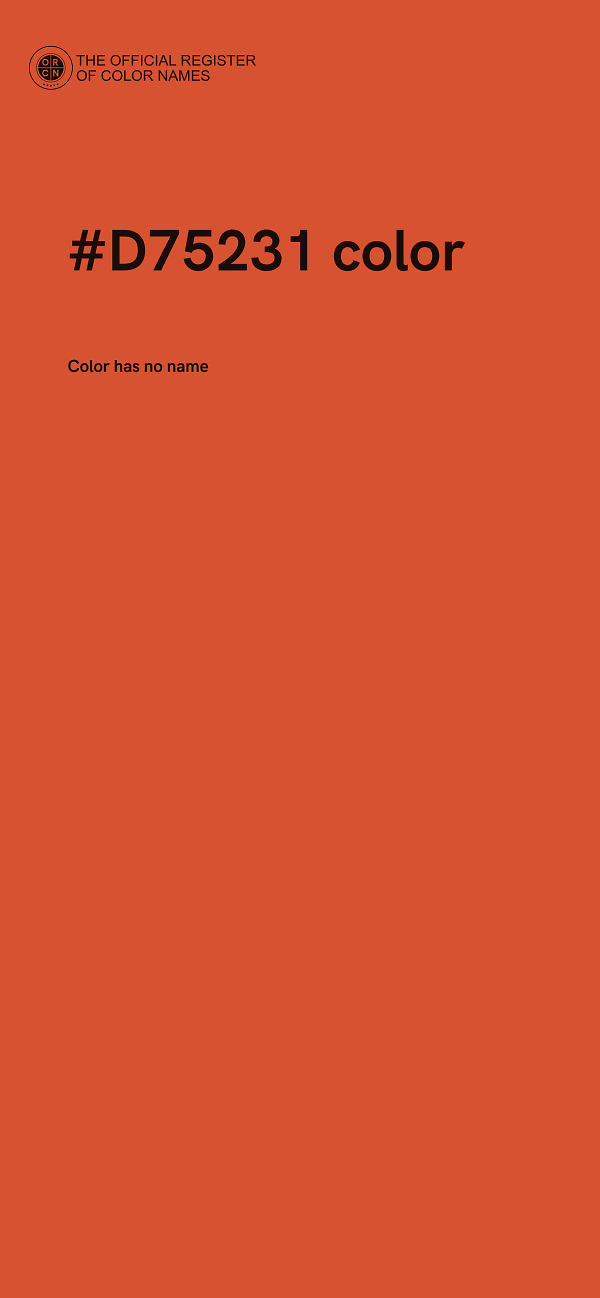 #D75231 color image