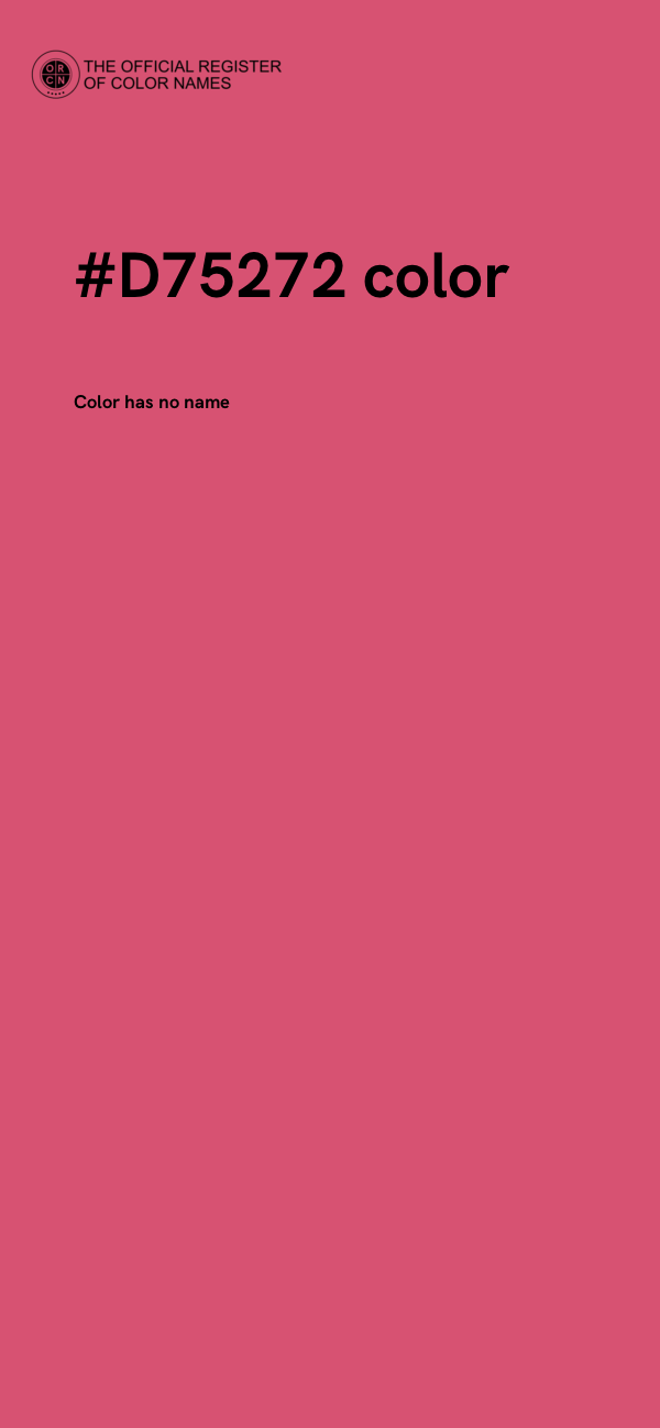 #D75272 color image