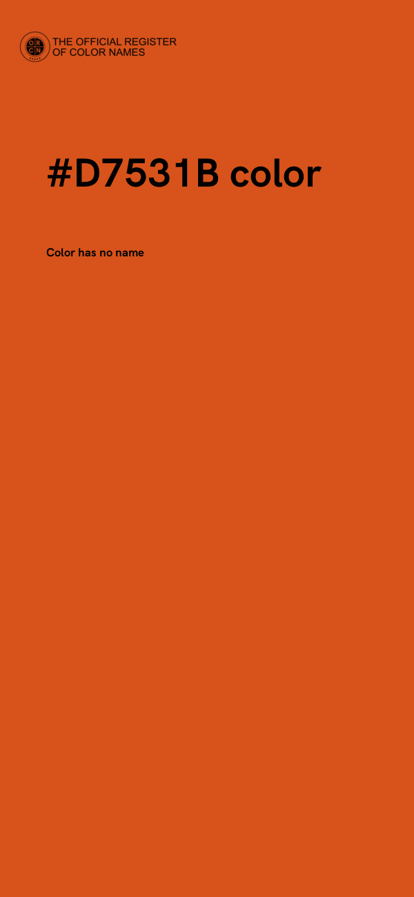 #D7531B color image