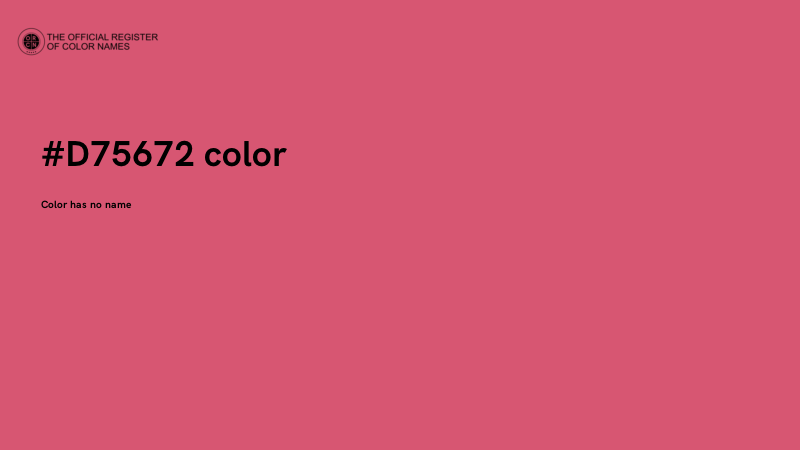 #D75672 color image