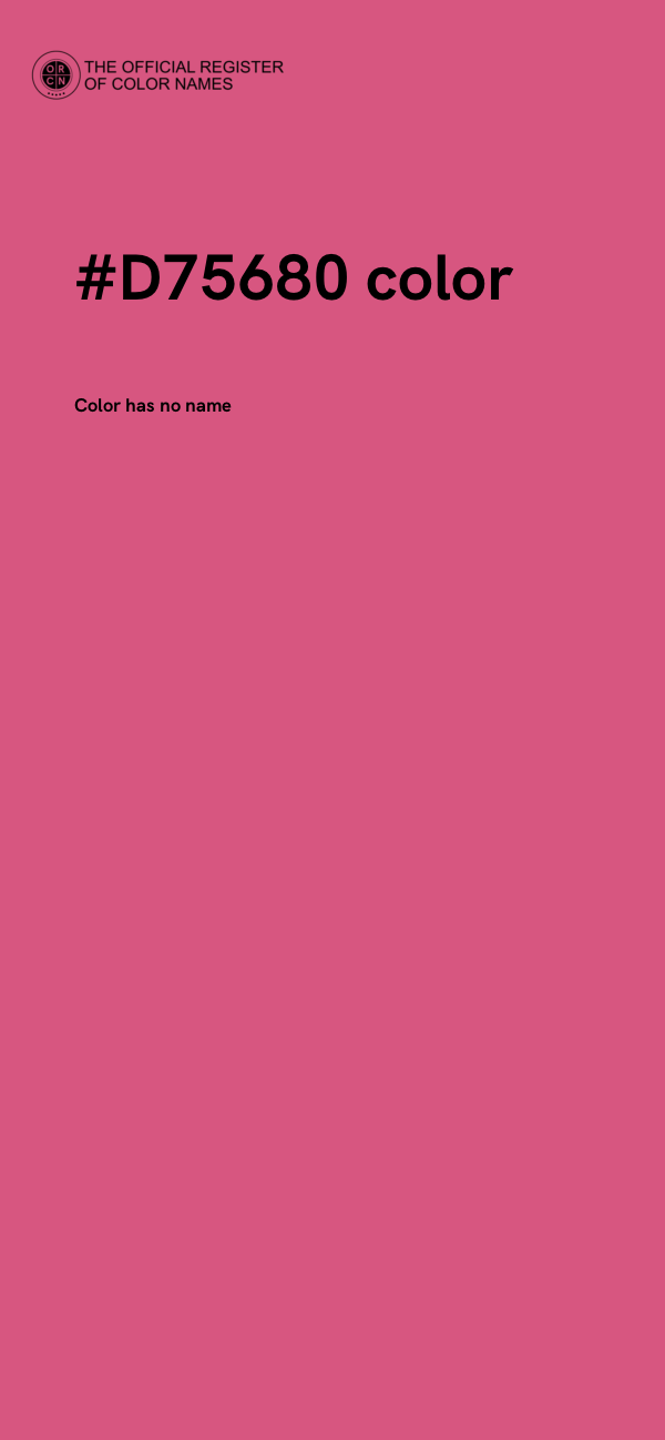 #D75680 color image