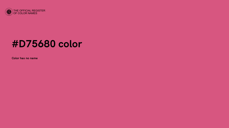 #D75680 color image
