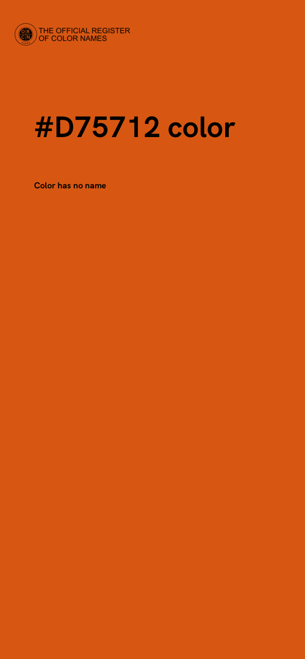 #D75712 color image