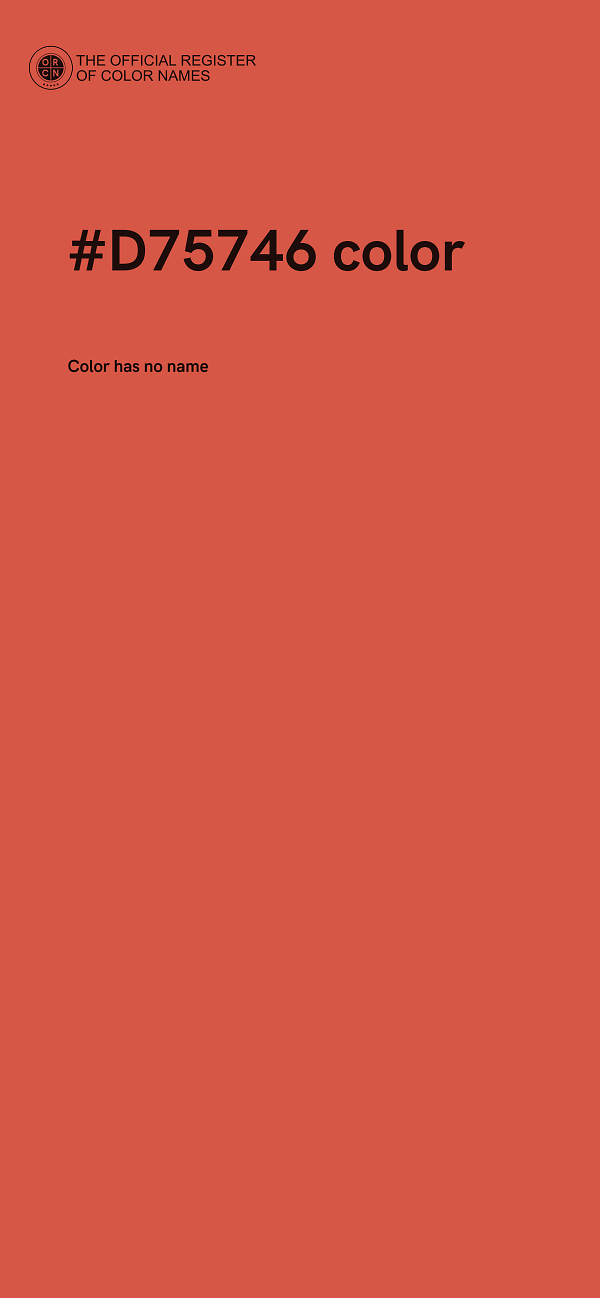 #D75746 color image