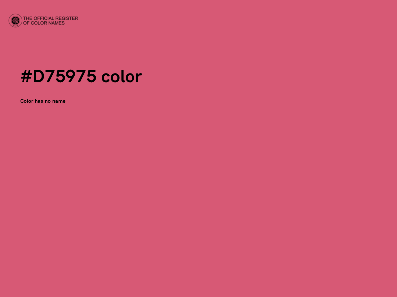 #D75975 color image