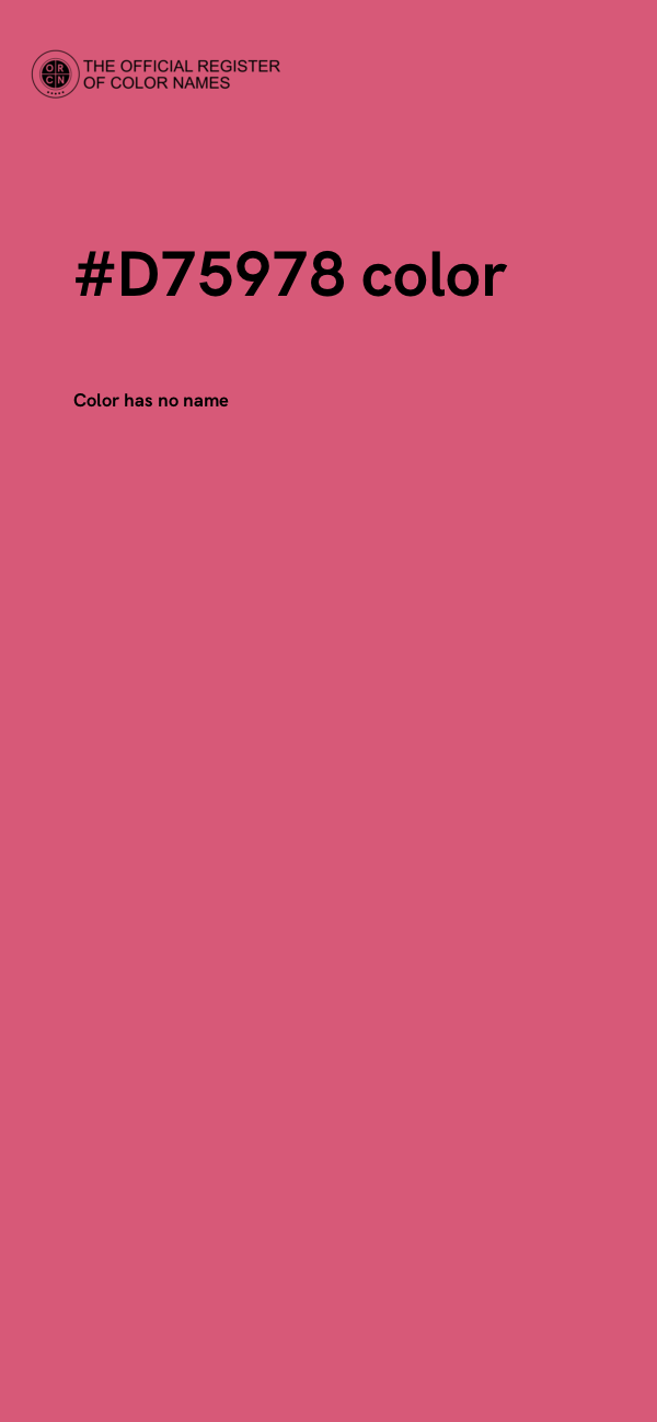 #D75978 color image