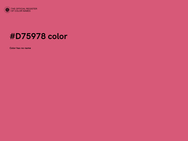 #D75978 color image