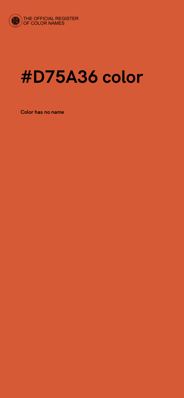 #D75A36 color image