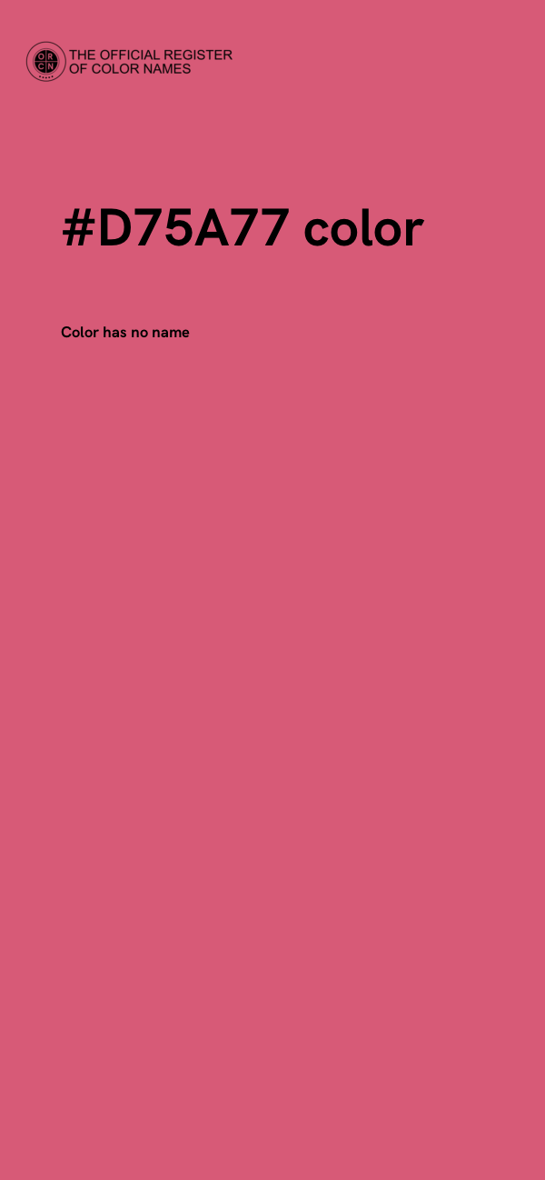 #D75A77 color image