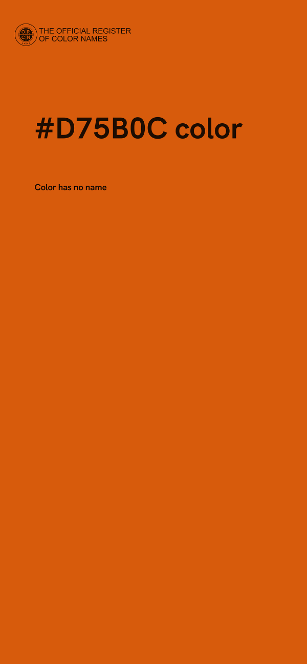 #D75B0C color image