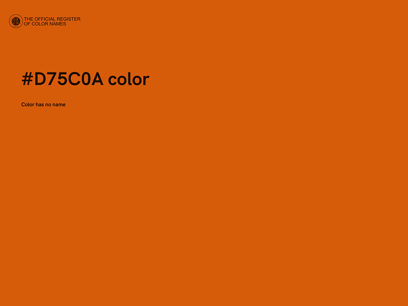 #D75C0A color image