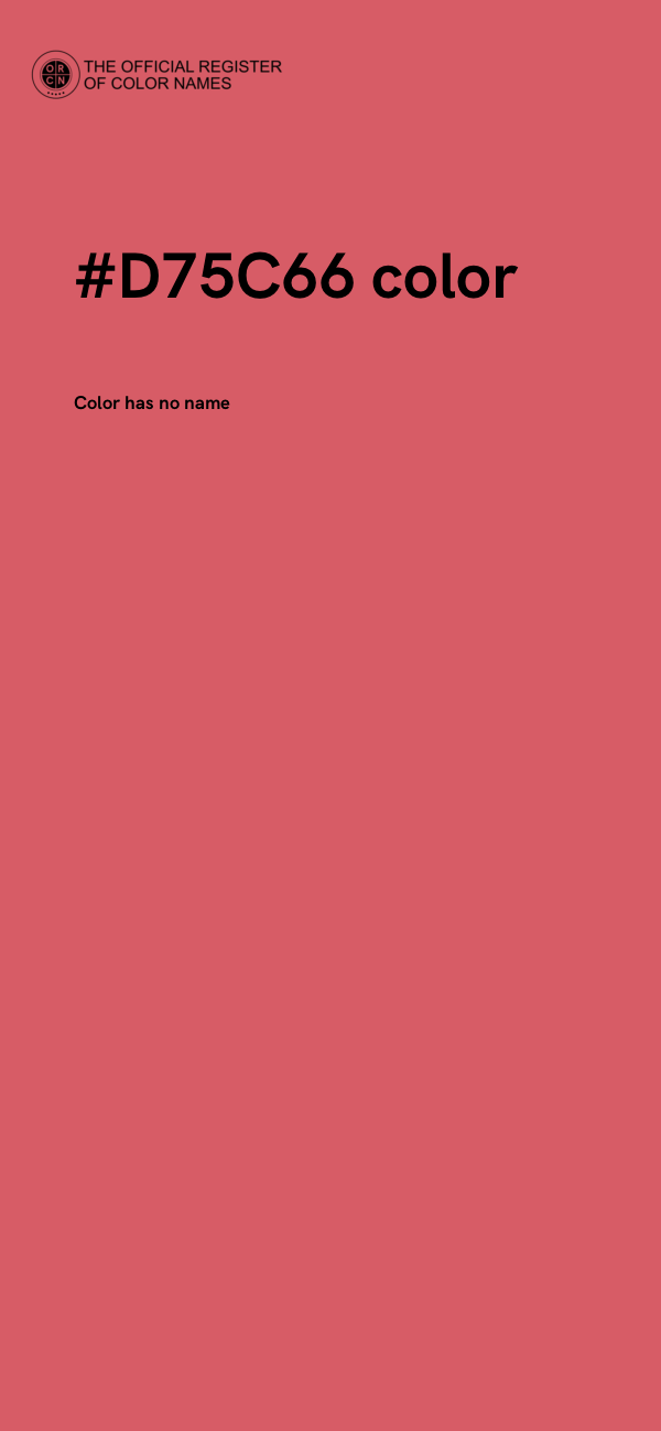 #D75C66 color image