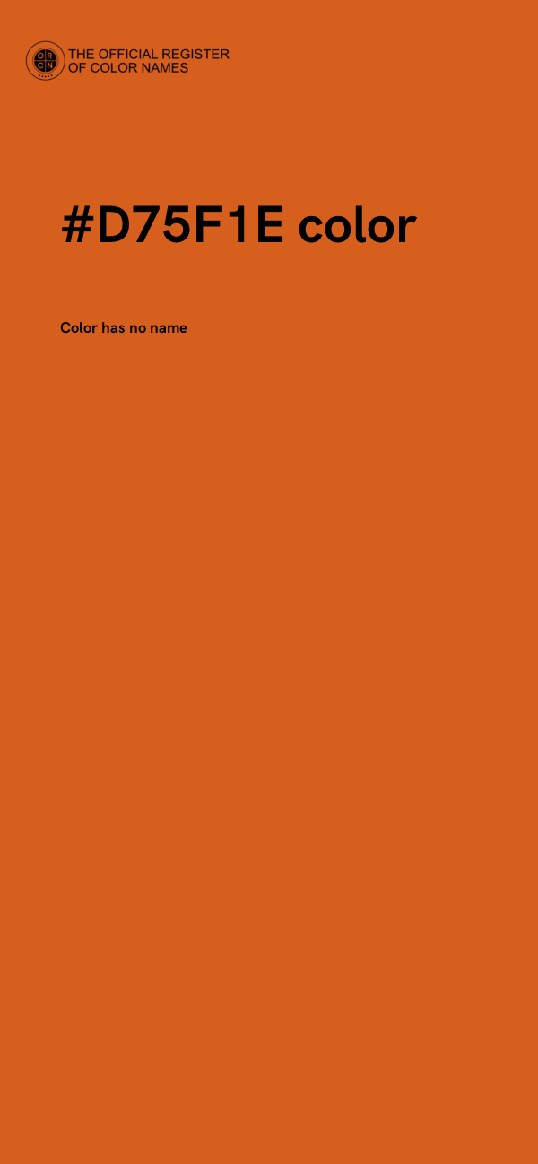 #D75F1E color image